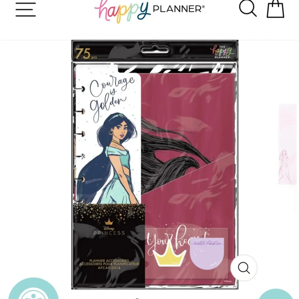 NIP Disney Princess Planner Accessories & 611 Disney Stickers